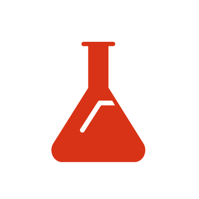 Icon that shows a large vial or test tube